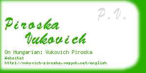 piroska vukovich business card